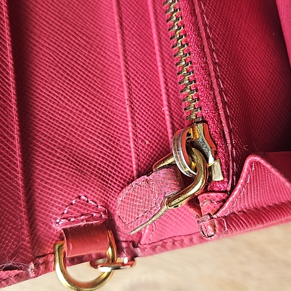 Prada Pink Leather Crossbody Bag Purse Chain Strap - Picture 7 of 17